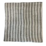 Geometric Striped Quilted Cotton Cushion Cover