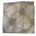 Textured Floral Pintuck Cotton Cushion Cover
